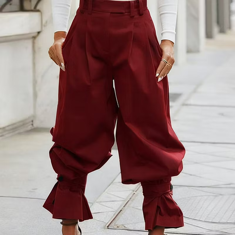 Dulcinea | High Waist Ruffle Hem Pants
