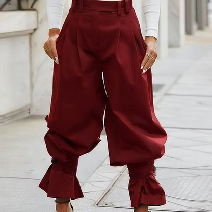 Dulcinea | High Waist Ruffle Hem Pants