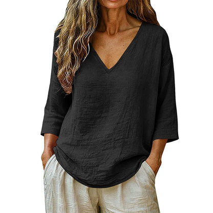 Elovyn | V Neck Casual Blouse