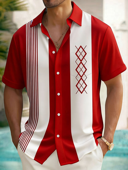 Aster | Retro Stripe Resort Shirt