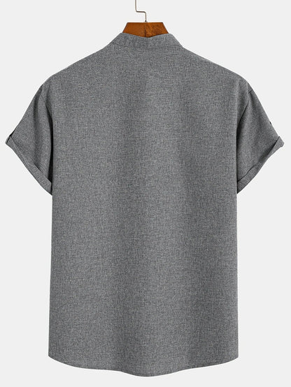 Tavrion | Henley Collar Casual Summer Shirt