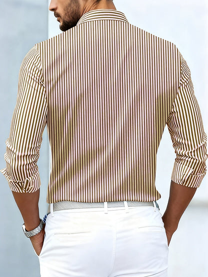 Hartwell | Refined Long Sleeve Stripe Shirt
