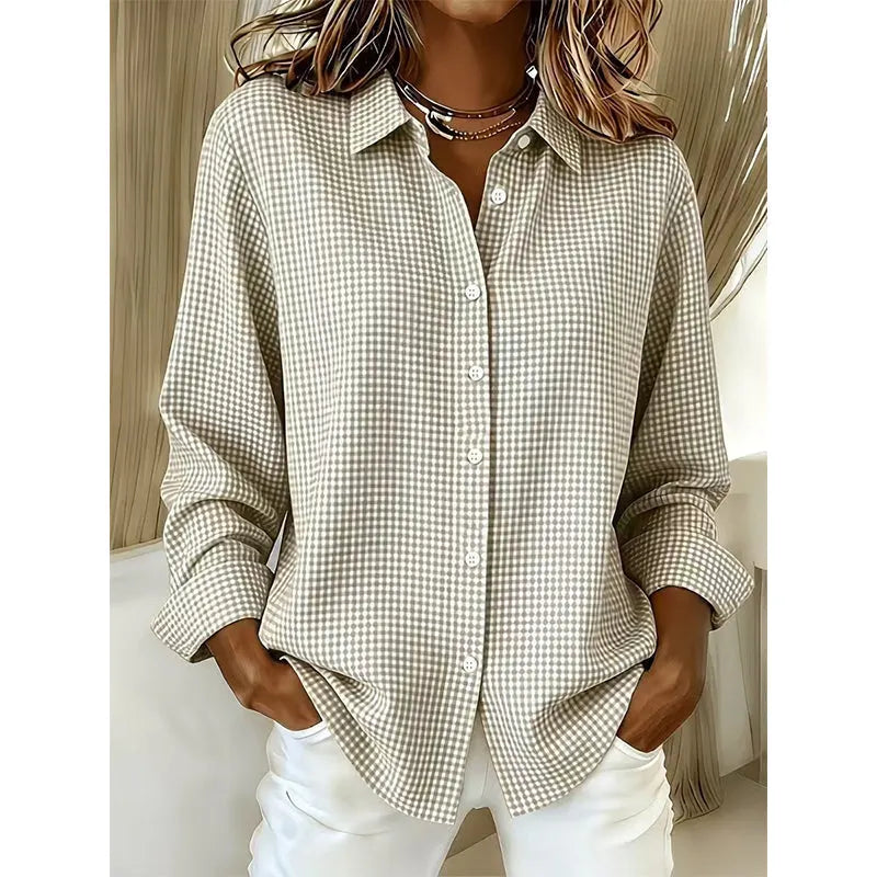 Maristelle | Classic Gingham Button Blouse