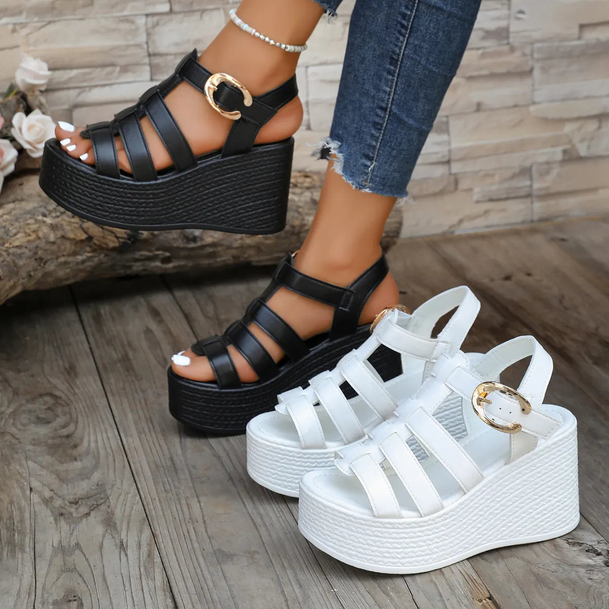 Olivara | Lightweight Platform Strap Sandals