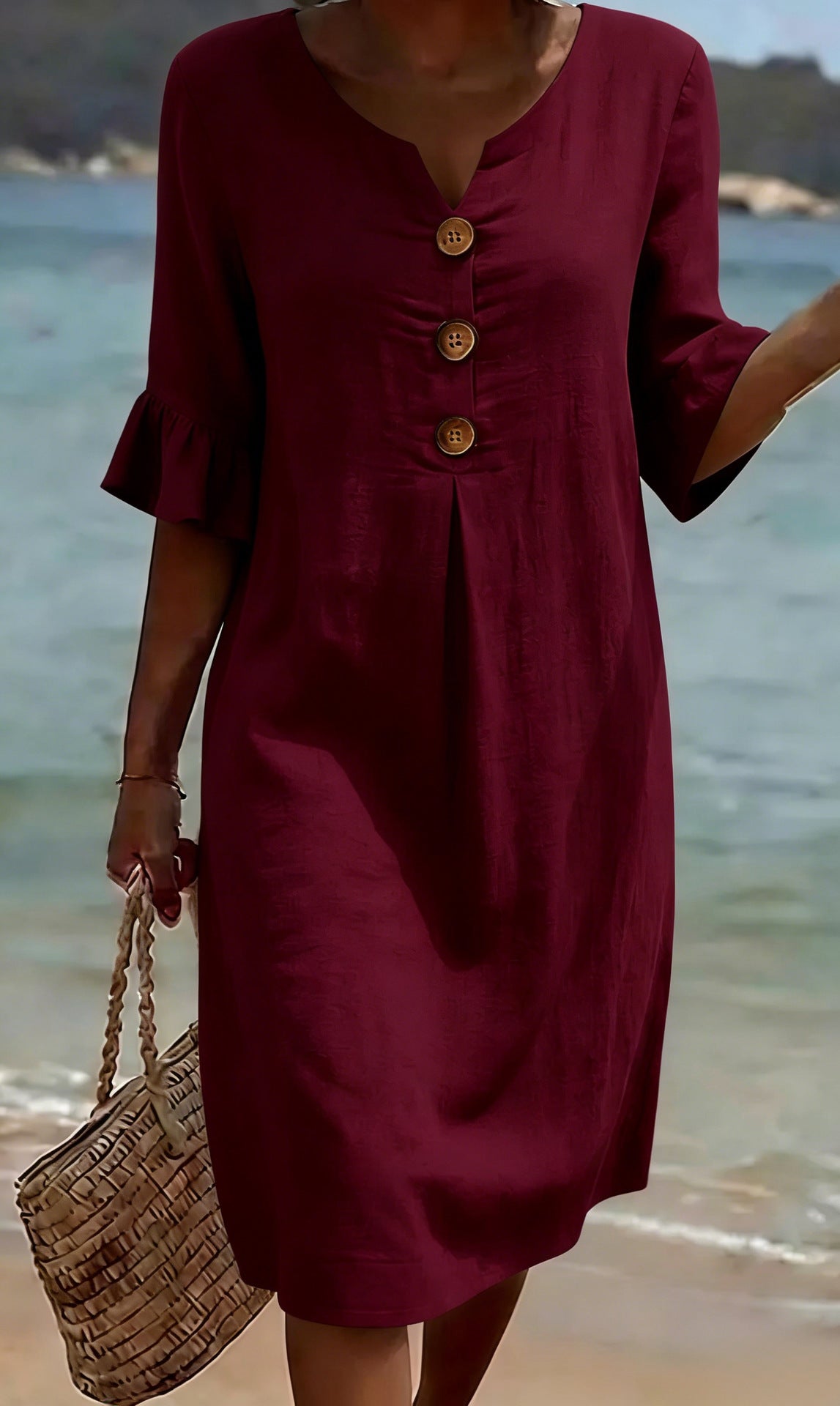 Karessa | Ruffle Sleeve Casual Dress