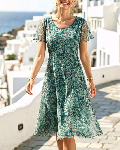 Zylisse | Floral Mesh Midi Dress
