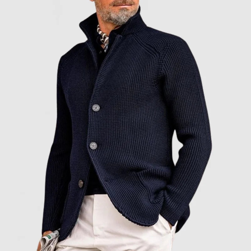 Jenson | Refined High Collar Knit Blazer