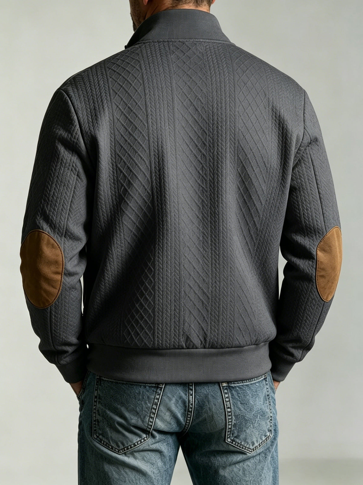 Montrose | Textured Stand Collar Zip Jacket