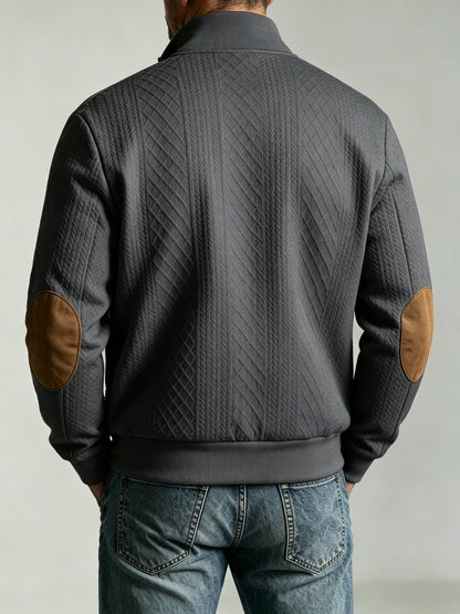 Montrose | Textured Stand Collar Zip Jacket