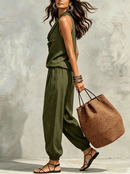 Palomaire | Boho Sleeveless Lounge Jumpsuit