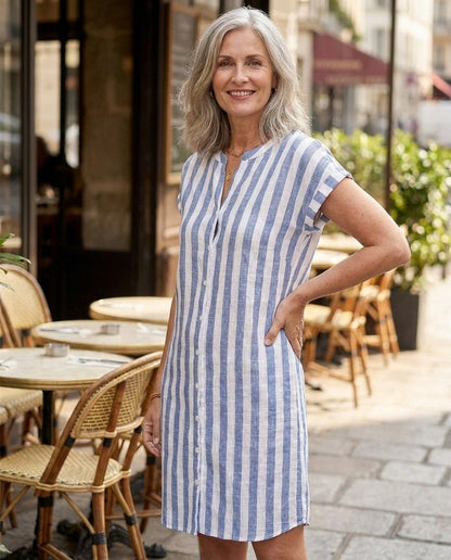 Ursaline | Casual Vertical Stripe Dress