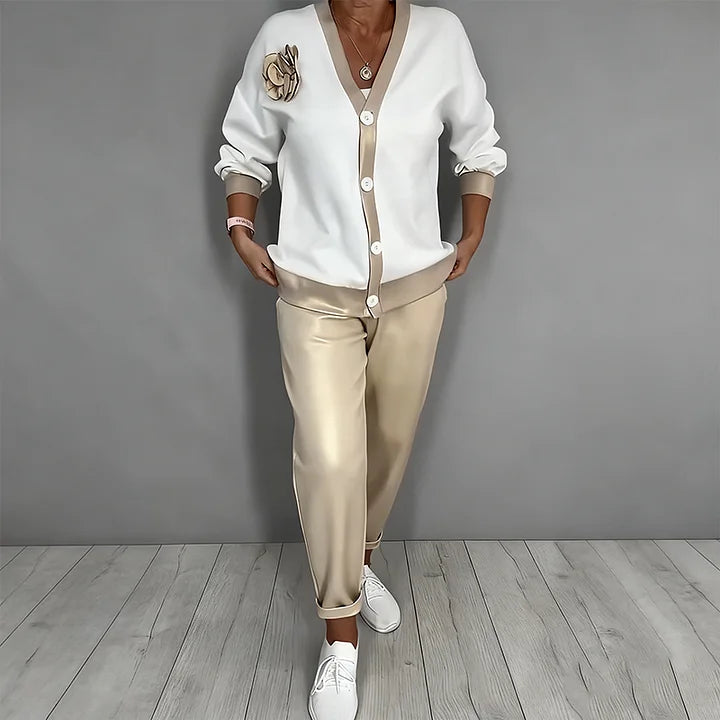 Virelune | Button Cardigan and Trouser Set