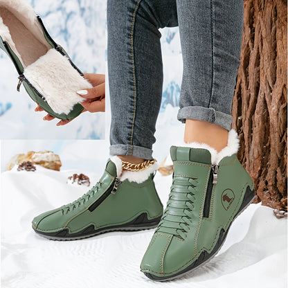 Jovelle | Plush Lined Zip Ankle Boots