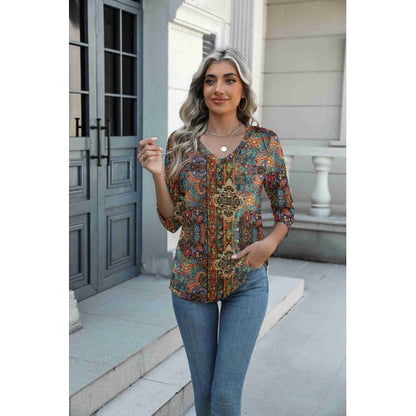 Bellarose | Boho Paisley Print Blouse