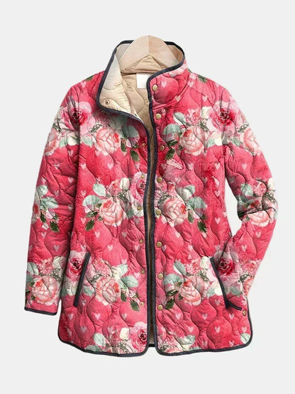 Floriana | Botanical Print Quilted Jacket
