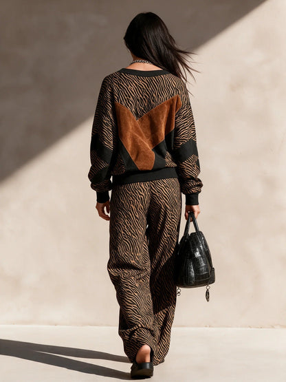Francesca | V Neck Wide Leg Pants Set