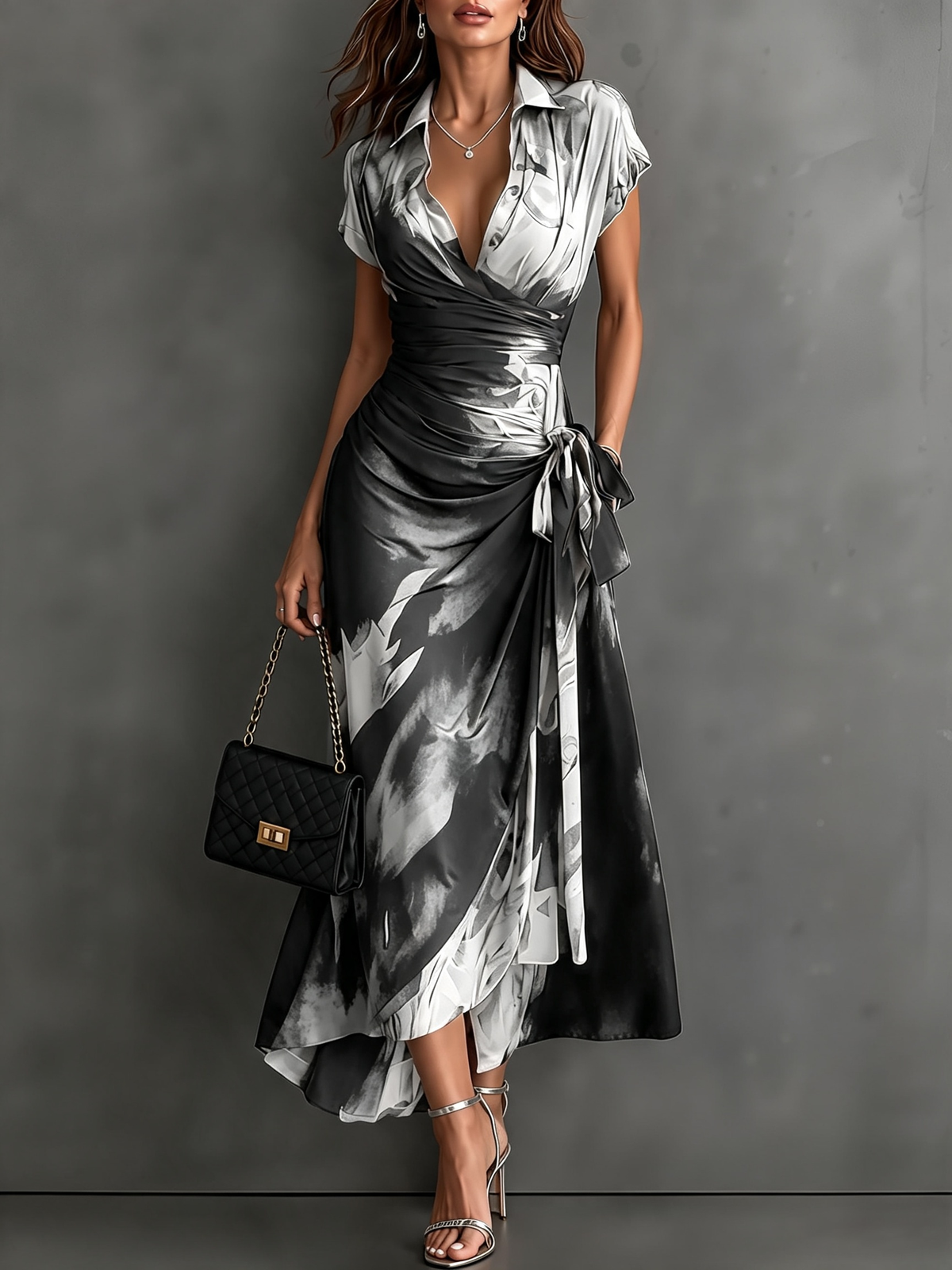 Danessa | Ruched Waist Floral Maxi Dress