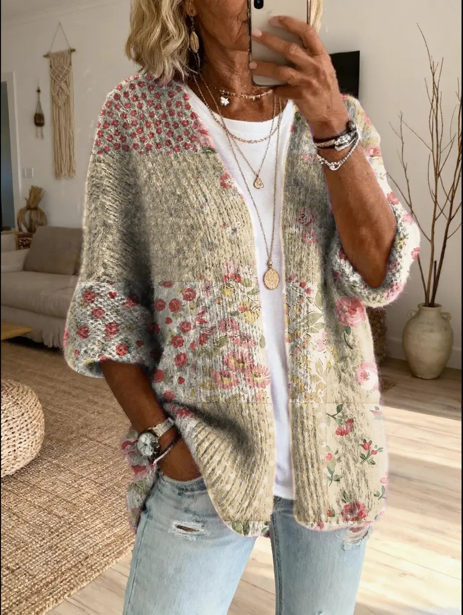 Solara | Floral Patchwork Cardigan