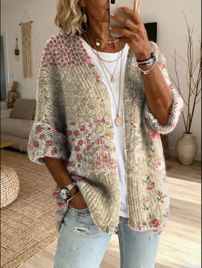 Solara | Floral Patchwork Cardigan