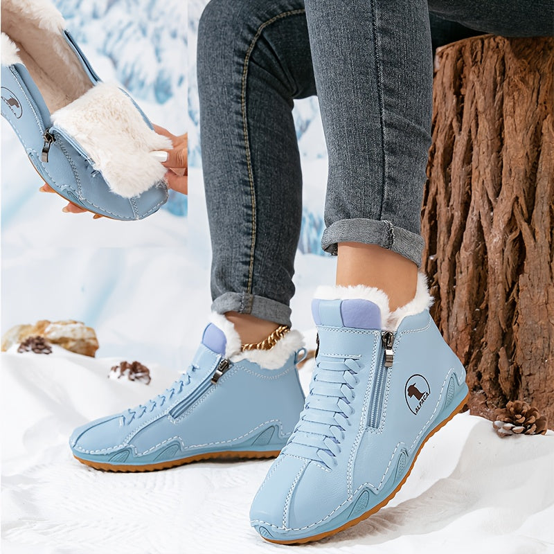 Jovelle | Plush Lined Zip Ankle Boots