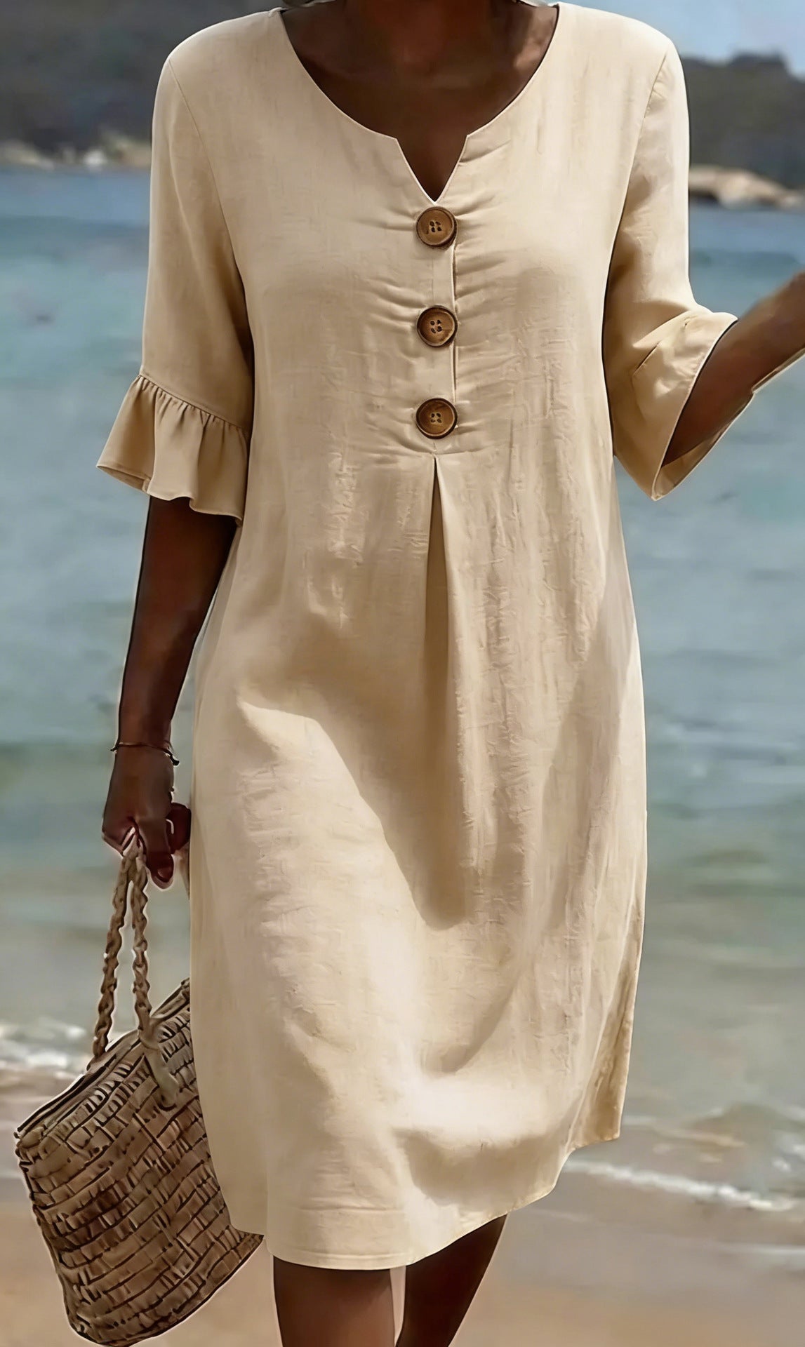Karessa | Ruffle Sleeve Casual Dress
