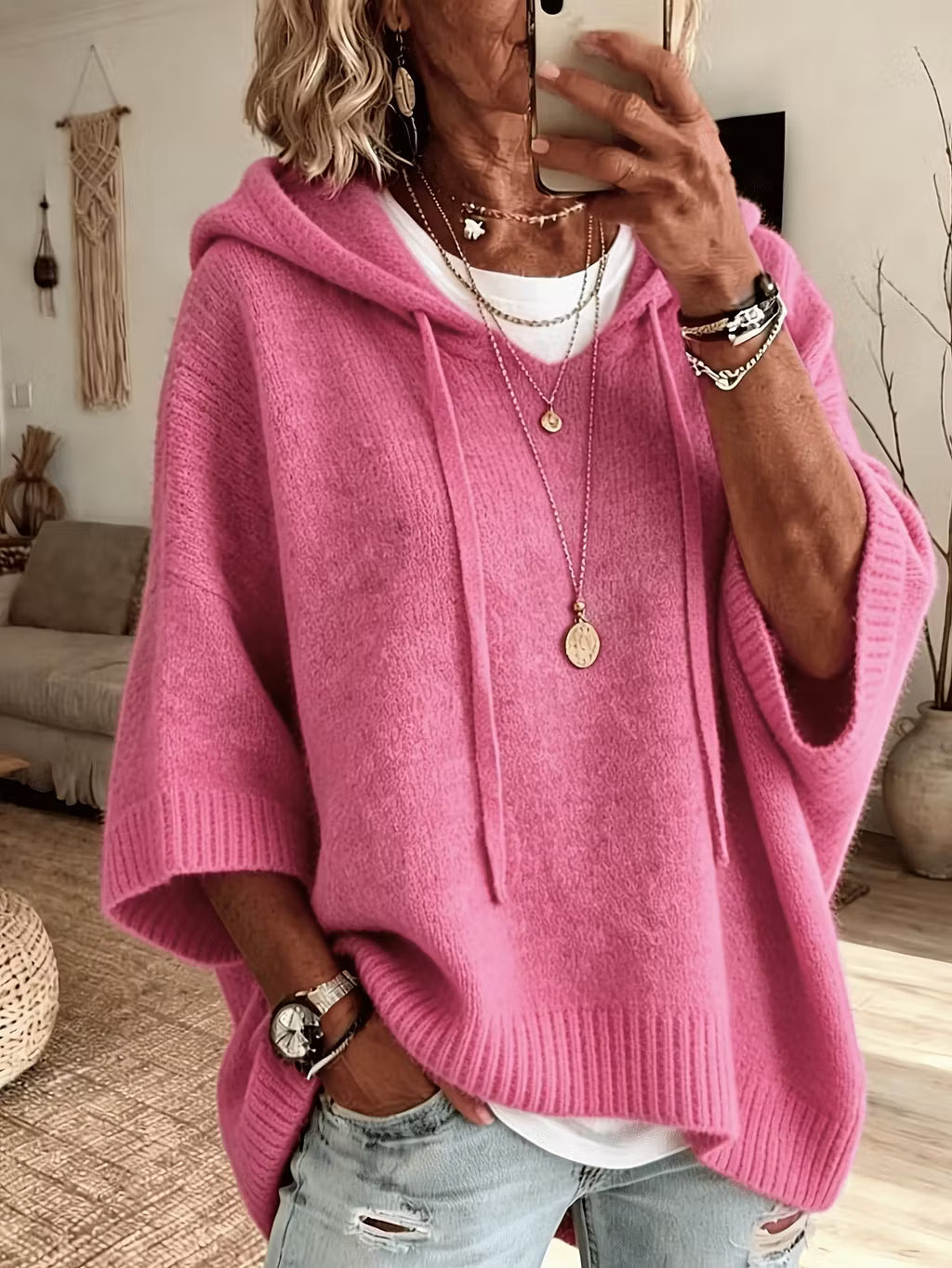 Hespera | Cozy Hooded Knit Sweater