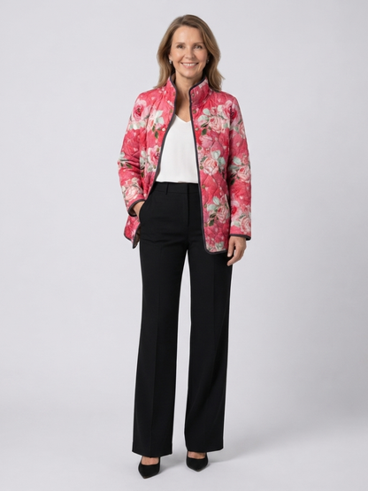 Floriana | Botanical Print Quilted Jacket