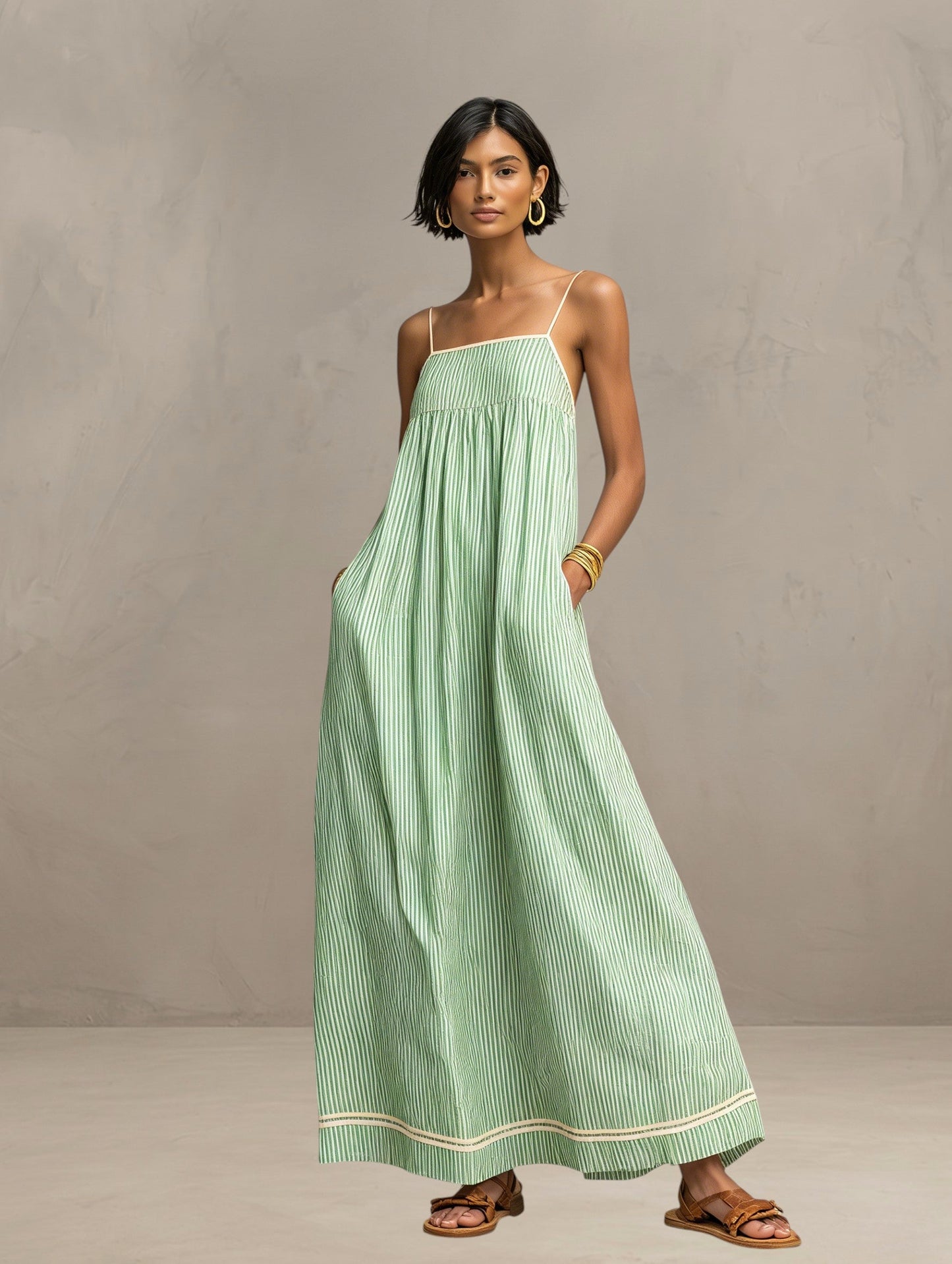 Eulina | Lightweight Spaghetti Strap Maxi Dress