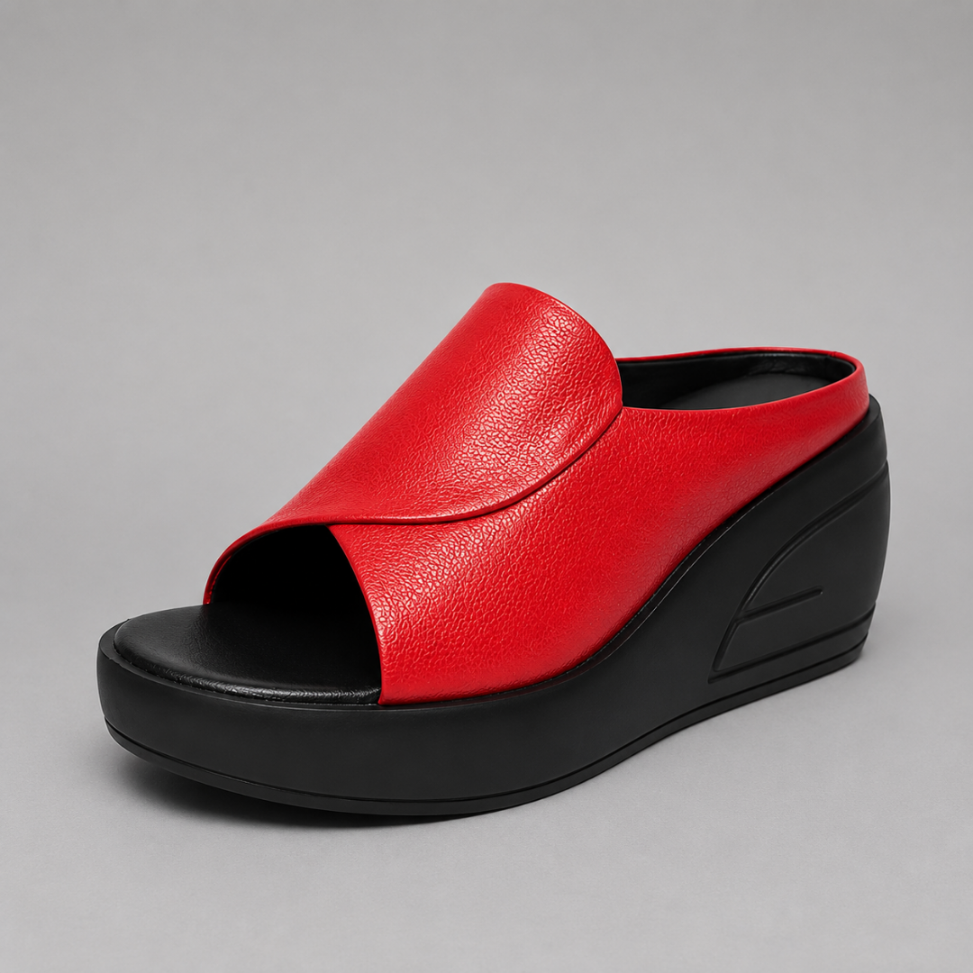 Corielle | Cushioned Open Toe Platform Slides