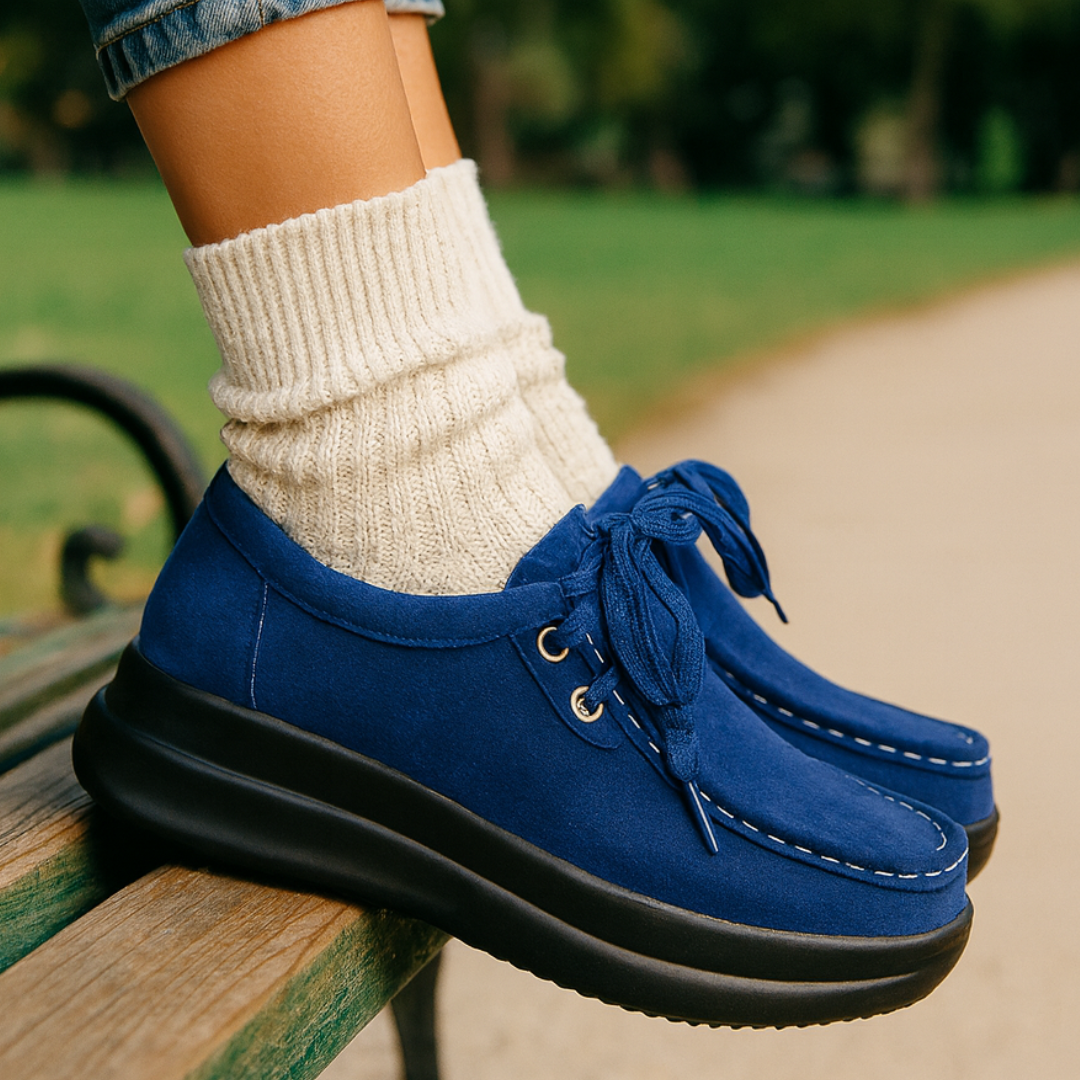 Jovella | Lace Up Comfort Loafers
