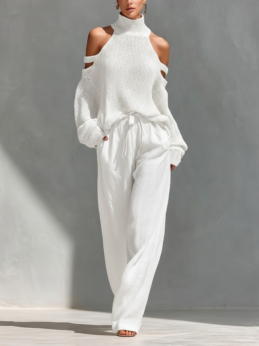Aveloria | Cold Shoulder Knit Two Piece Set