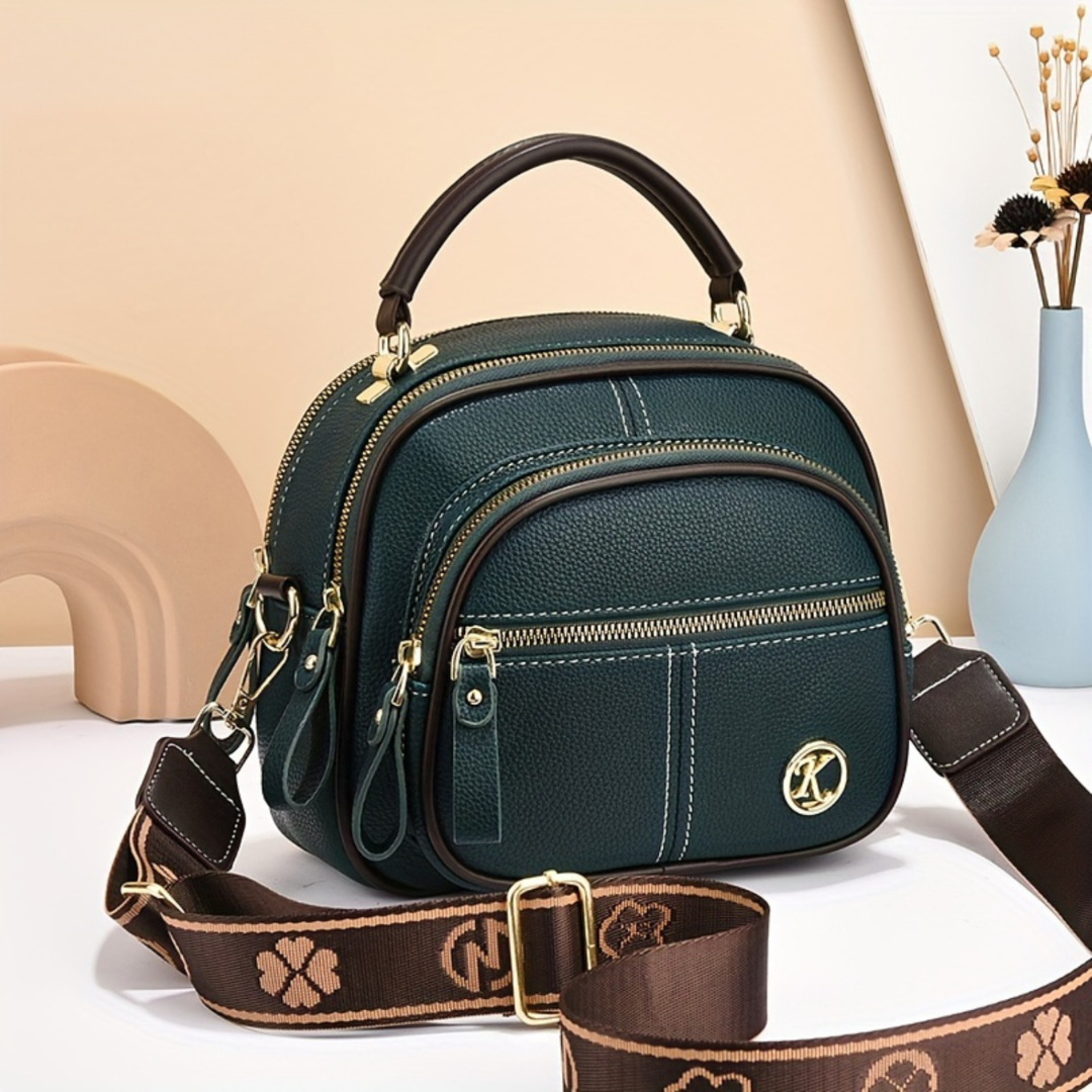 Elarose | Double Zip Crossbody Shoulder Bag