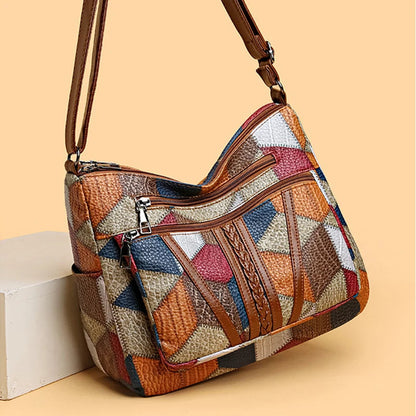 Kirelle | Geometric Patchwork Crossbody Bag