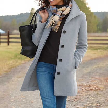 Adair | Refined Single Breasted Long Coat
