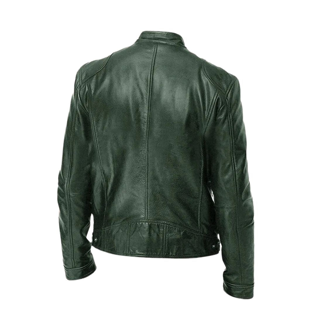 Oberon | Slim Fit Zip Front Biker Jacket