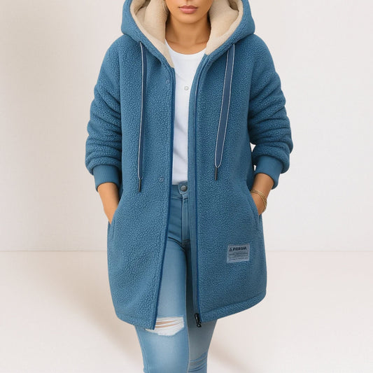 Havena | Plush Lined Longline Hooded Jacket
