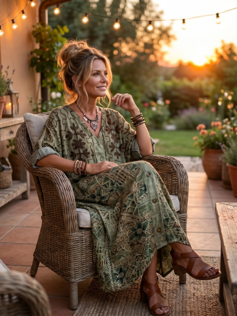 Dorevina | Vintage Inspired Boho Maxi Dress