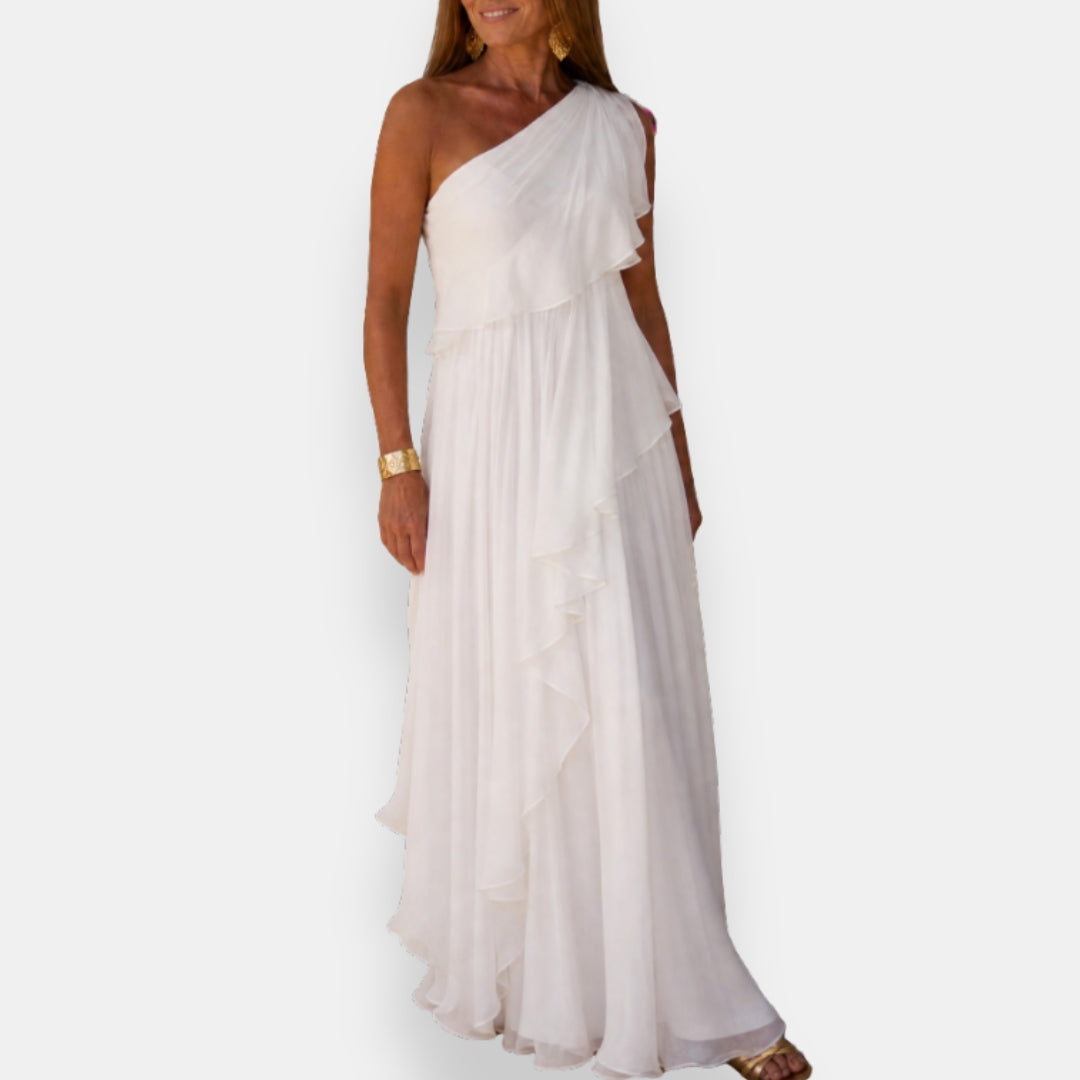 Elisavet | Elegant One Shoulder Maxi Dress