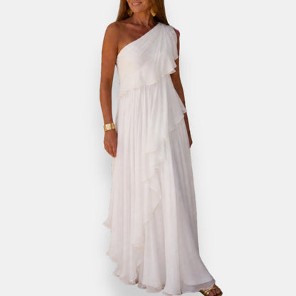Elisavet | Elegant One Shoulder Maxi Dress