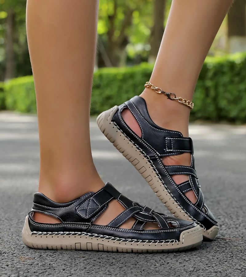 Zorabelle | Cutout Hook and Loop Walking Sandals