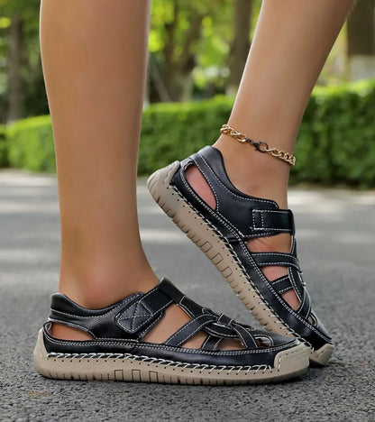 Zorabelle | Cutout Hook and Loop Walking Sandals