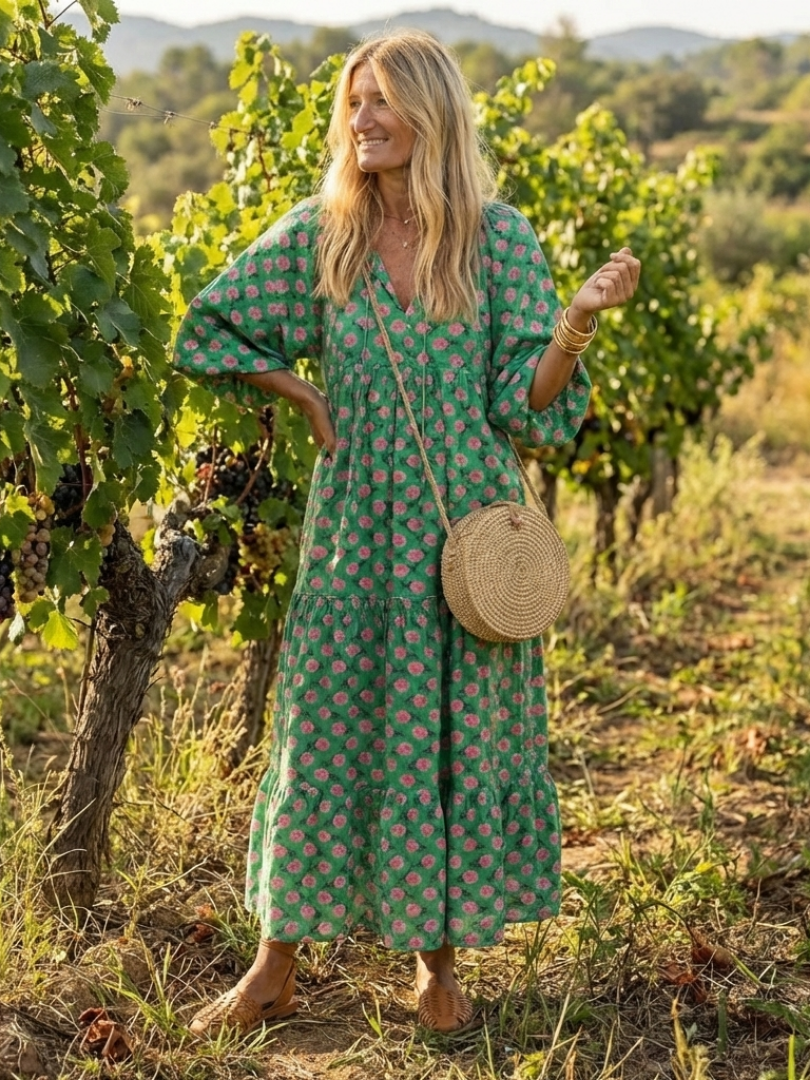 Xylia | Floral Boho Maxi Dress
