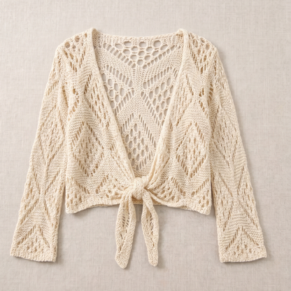 Briellea | Bohemian Tie Front Cardigan