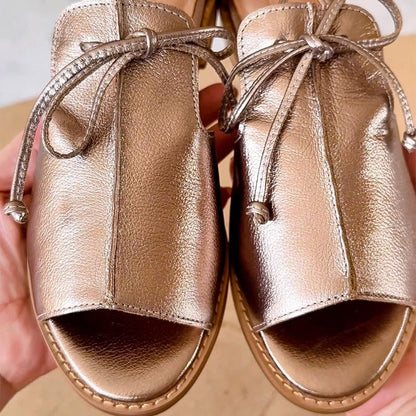 Brinelle | Metallic Comfort Slingback Sandals