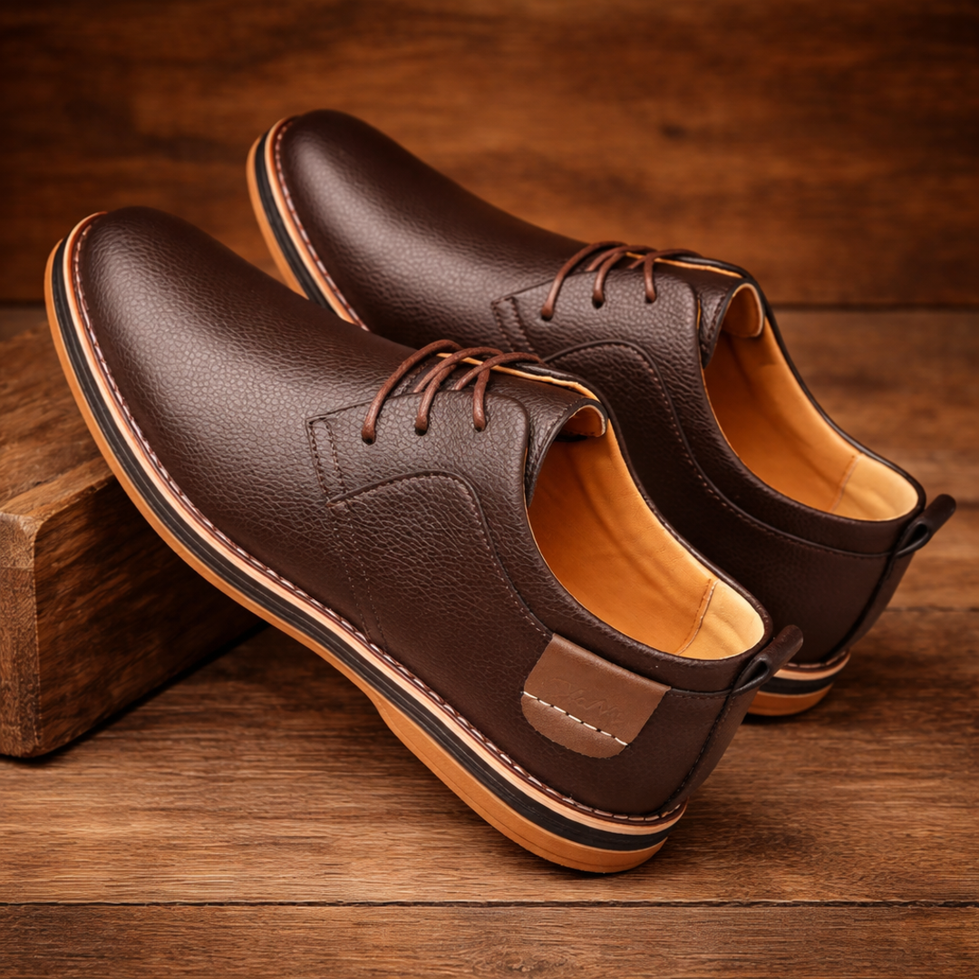 Lachlan | Premium Textured Leather Derby Shoes