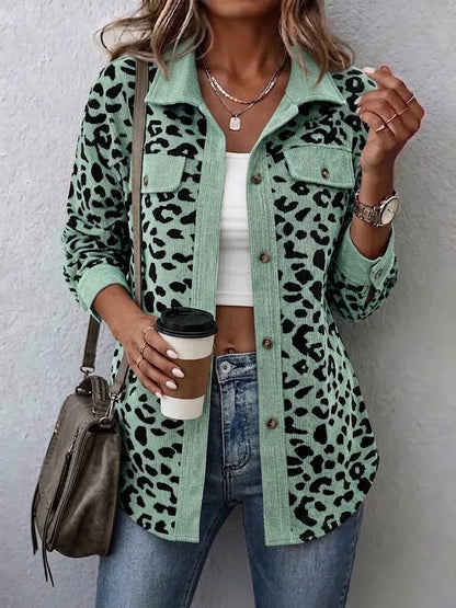 Penhalia | Button Front Animal Print Cardigan