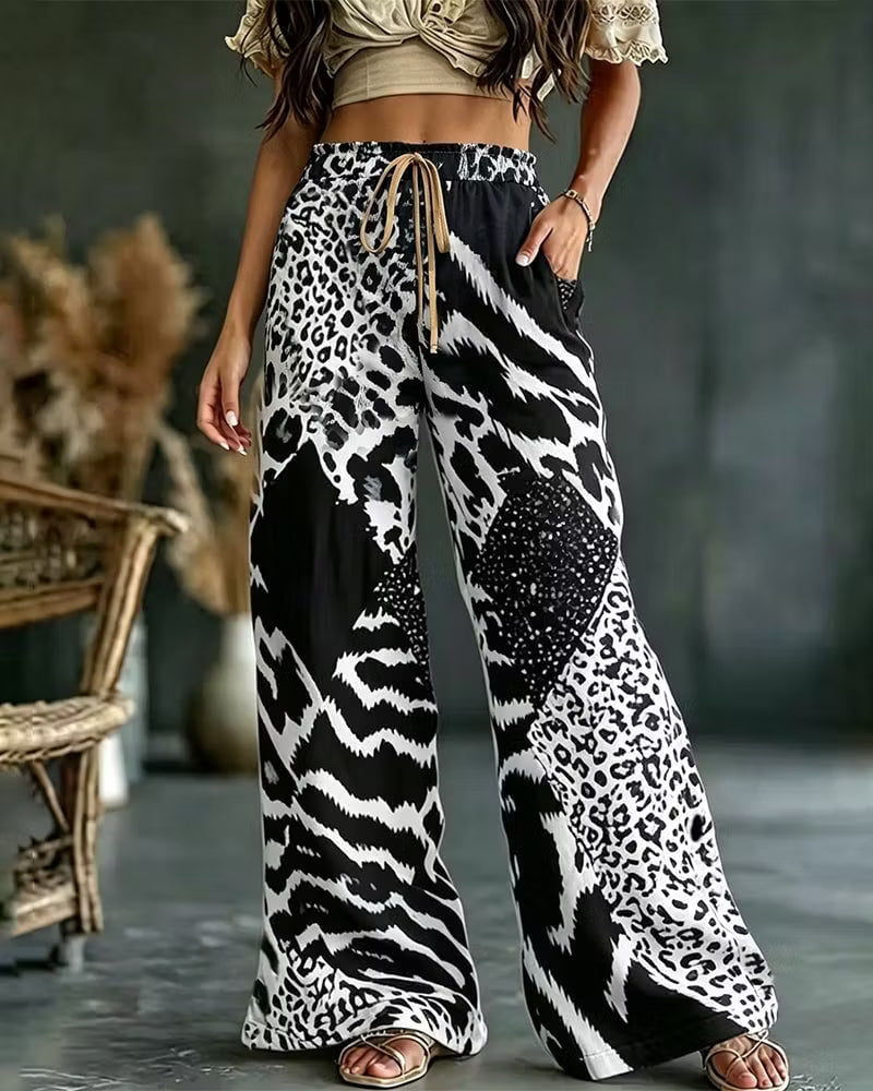 Wisterra | Abstract Leopard Lounge Trousers