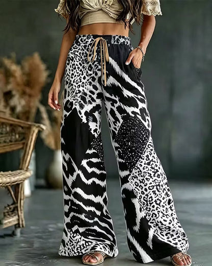 Wisterra | Abstract Leopard Lounge Trousers