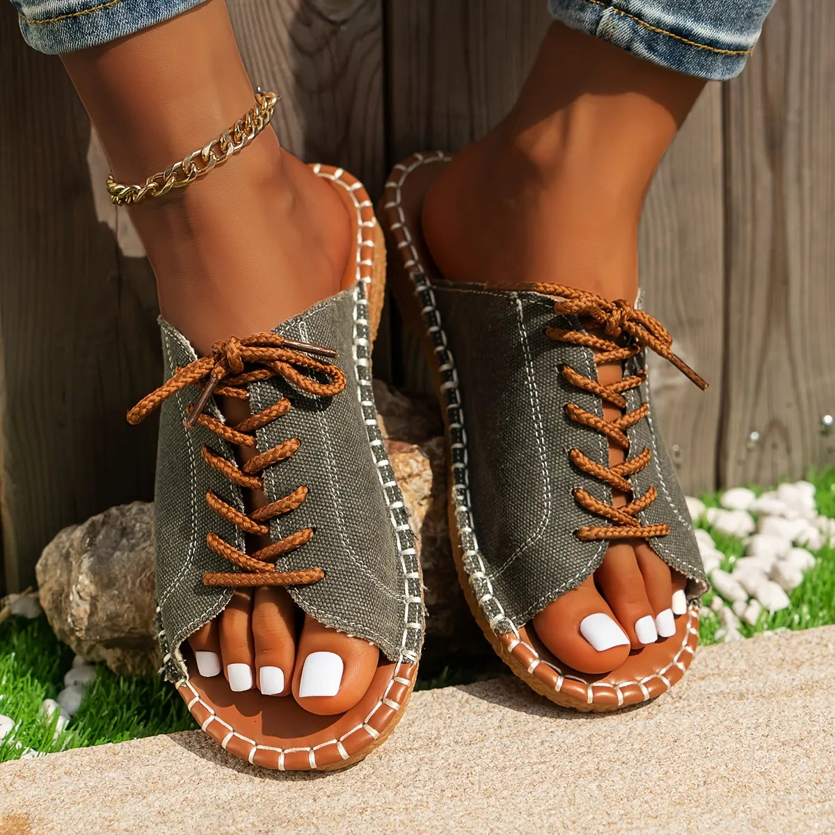Brialise | Open Toe Casual Mule Sandals