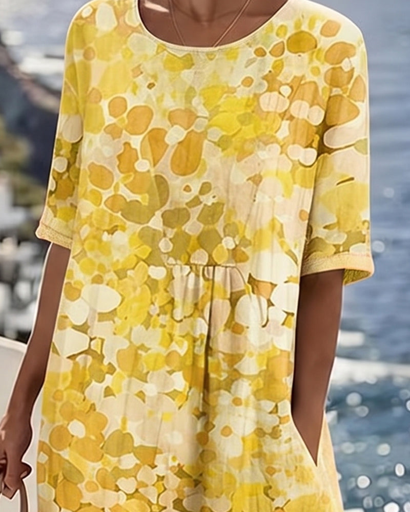 Orlena | Floral Print Relaxed Midi Dress